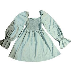 PrettyLittle Thing Detail Smock Long Sleeve Dress Size 10